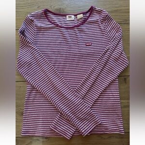 Levi's Women's  Long Sleeve Striped Tee